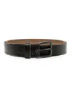 Yohji Yamamoto Logo-debossed Leather Belt In Black
