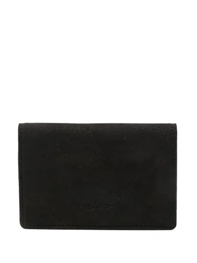 Yohji Yamamoto Logo-debossed Wallet In 1 Black