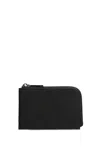 YOHJI YAMAMOTO YOHJI YAMAMOTO LOGO DEBOSSED ZIPPED WALLET