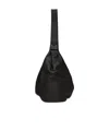 Yohji Yamamoto Logo-embossed Leather Shoulder Bag In Black