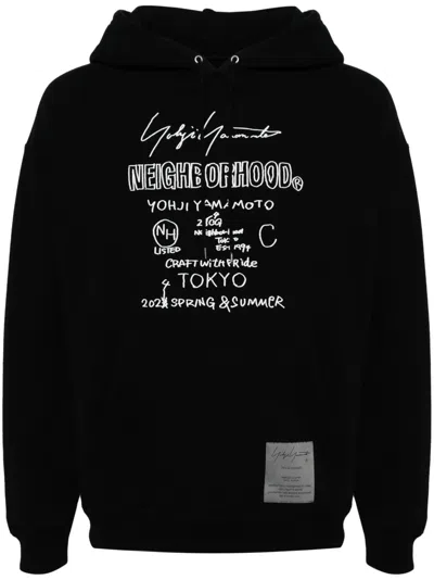 Yohji Yamamoto Black Neighborhood Edition Print Shirt In 2 Black