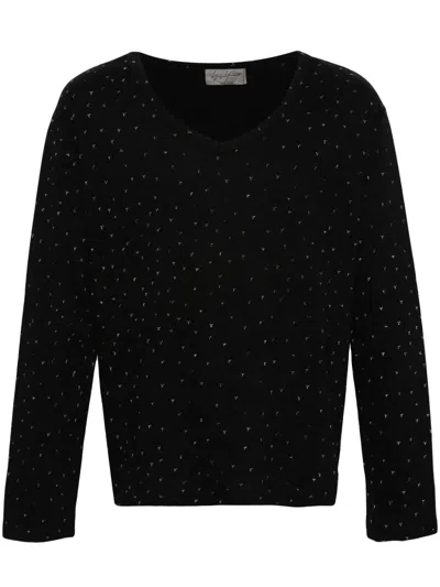 Yohji Yamamoto Logo-print Long-sleeve T-shirt In Black