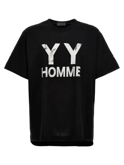 Yohji Yamamoto Yyh印花棉质t恤 In Black