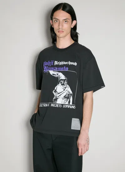 Yohji Yamamoto Logo Print T-shirt In Black