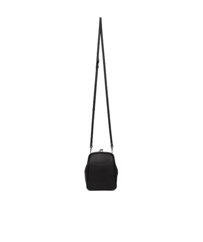 Yohji Yamamoto Logo Shoulder Bag In Black