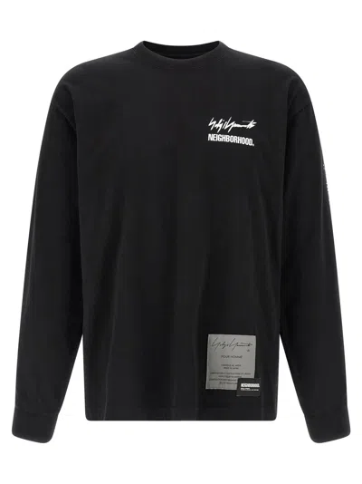 Yohji Yamamoto Logo-print Cotton Long-sleeve T-shirt In Black