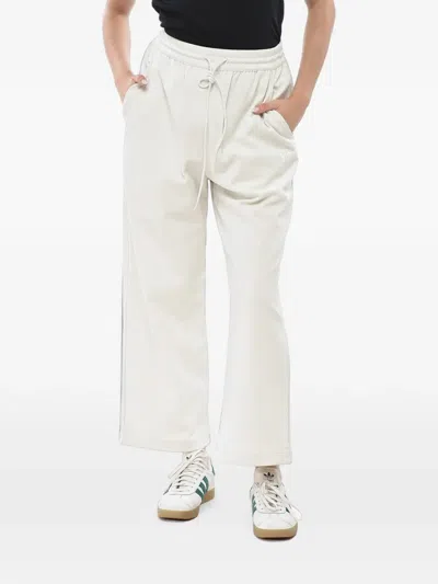 Yohji Yamamoto Logo-print Drawstring Track Pants In White