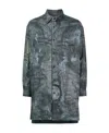 Yohji Yamamoto Long-line Graphic-print Shirt In Green