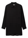 Yohji Yamamoto Long-sleeve Button-down Shirt In Black