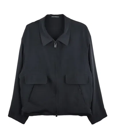 Yohji Yamamoto Long Sleeve Casual Jacket In Black