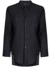 Yohji Yamamoto Long-sleeve Cotton Shirt In Blue