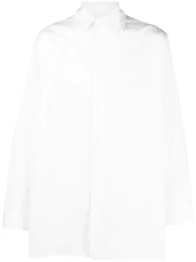 Yohji Yamamoto Long-sleeve Cotton Shirt In White