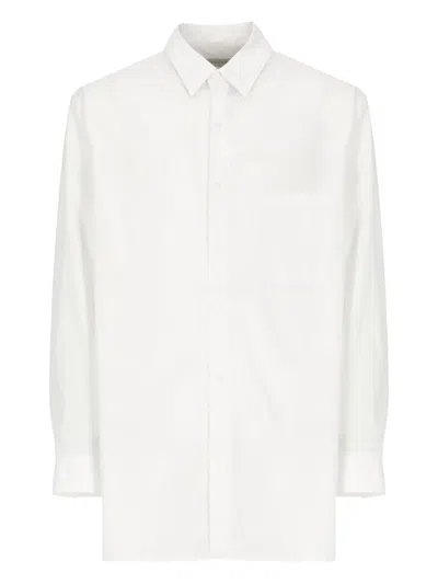 Yohji Yamamoto Long-sleeve Pocket Shirt In White