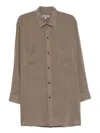 Yohji Yamamoto Long Sleeve Shirt In Brown