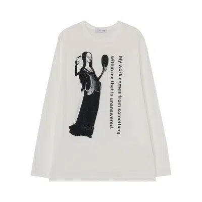 Pre-owned Yohji Yamamoto Long-sleeve T-shirt 'off White' | Cream | Men's Size 3