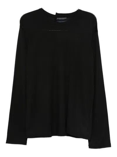 Yohji Yamamoto Long-sleeve Wool T-shirt In Black