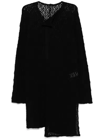 Yohji Yamamoto Long-sleeved Dresss In Black