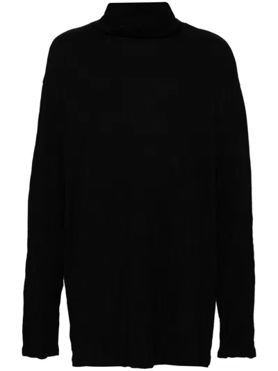 Yohji Yamamoto Long-sleeved Jumper In Black