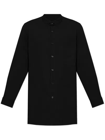 Yohji Yamamoto Long-sleeved Shirt In Black