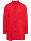 Yohji Yamamoto Shirt In Red Linen In Red