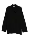Yohji Yamamoto Long-sleeved Sweater In Black