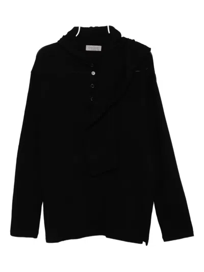 Yohji Yamamoto Long-sleeved T-shirt In Black