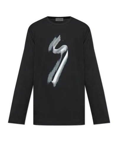 Yohji Yamamoto Long-sleeved T-shirt In Black