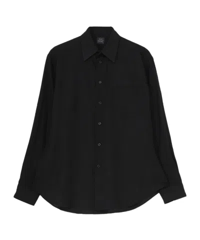 Yohji Yamamoto Chest Pocket Standard Shirt In Black