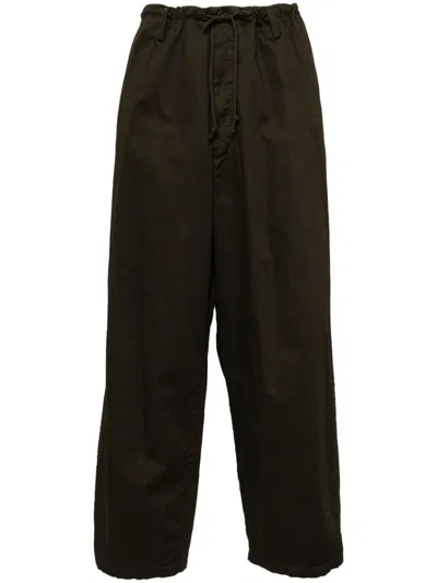 Yohji Yamamoto Loose-fit Trousers In Green