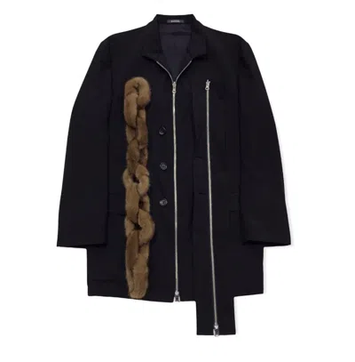 Pre-owned Yohji Yamamoto Lq For Men Rolls Fur Jacket In Black