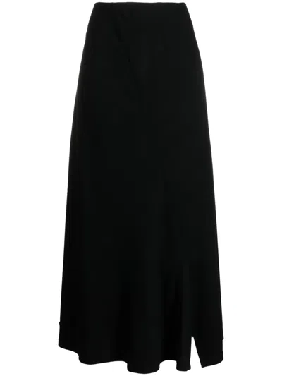Yohji Yamamoto Luminary Panelled Maxi Skirt In Schwarz