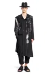 Yohji Yamamoto Man Black&white Coats In Black&white