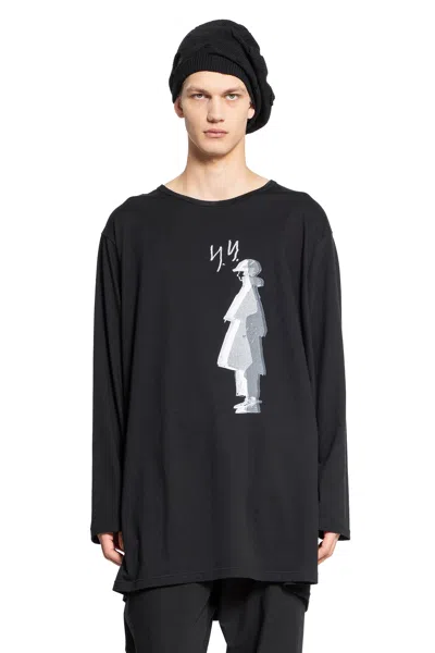 Yohji Yamamoto Man Black T-shirts & Tank Tops