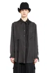 Yohji Yamamoto Man Grey Shirts In Grey