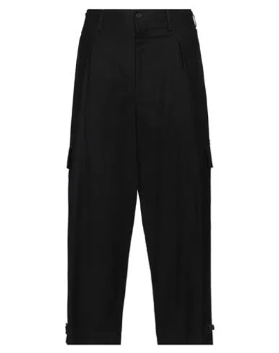 Yohji Yamamoto Straight-leg Cotton Trousers In Black