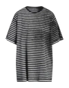 Yohji Yamamoto Man T-shirt Black Size 3 Cotton In Black