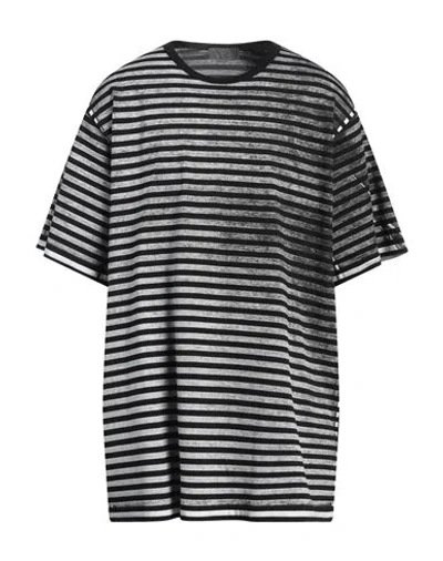 Yohji Yamamoto Man T-shirt Black Size 3 Cotton