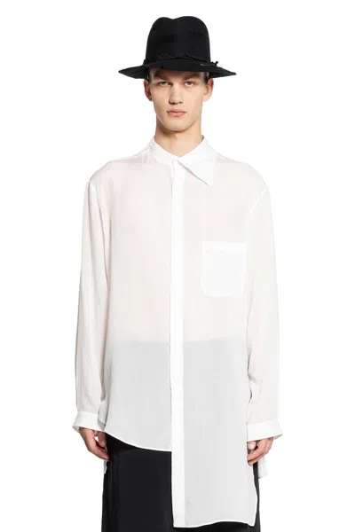 Yohji Yamamoto Man White Shirts In Multicolor