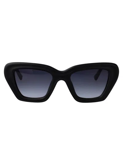 Yohji Yamamoto Matt Black Acetate Sunglasses