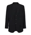 Yohji Yamamoto Matte-shine 3-button Blazer In Black