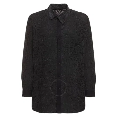 Yohji Yamamoto A-jq Cotton Blend Shirt In Black