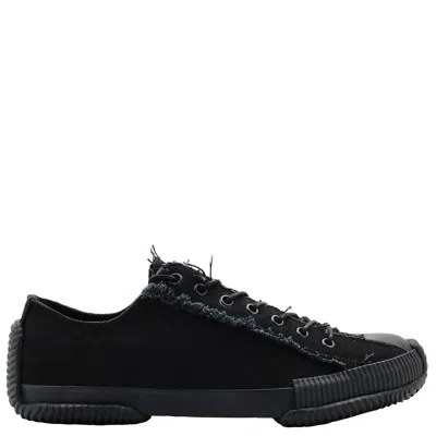 YOHJI YAMAMOTO MEN'S BLACK LOW TOP LACE UP SNEAKERS