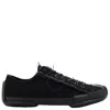 Yohji Yamamoto Low Top Lace-up Cotton Sneakers In Black