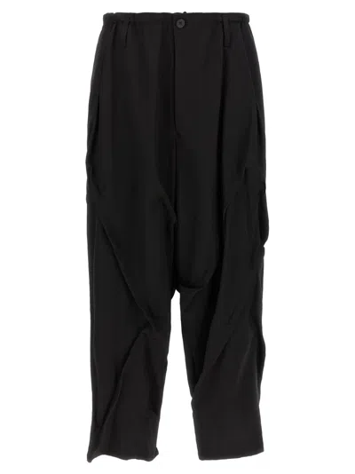 Yohji Yamamoto Men Black Relaxed Pleated Pant
