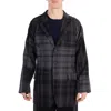 Yohji Yamamoto Men's Check Box Raglan Sleeve Jacket In Multi