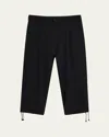 Yohji Yamamoto Men's Pleated Gabardine Pants In 2 - Black