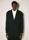 Yohji Yamamoto Single-breasted Blazer With Strap Detail In Black
