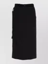 Yohji Yamamoto Midi Pant-skirt With Side Tie Detail In Black