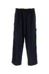 Yohji Yamamoto Drawstring-waist Trousers In Blue