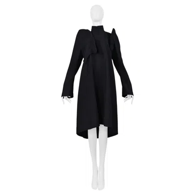 Pre-owned Yohji Yamamoto Midnight Wool Coat With Mandarin Collar 2000 In Black